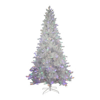 9' Pre-Lit Multicolor LED Jackson White Pine Tree
