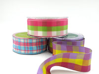 1.5 Inch Solid Plaid/Checkerboard Ribbon