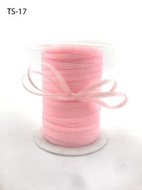 1/8 Inch Solid Stitched Center Ribbon with Woven Edge – TS17 – PINK