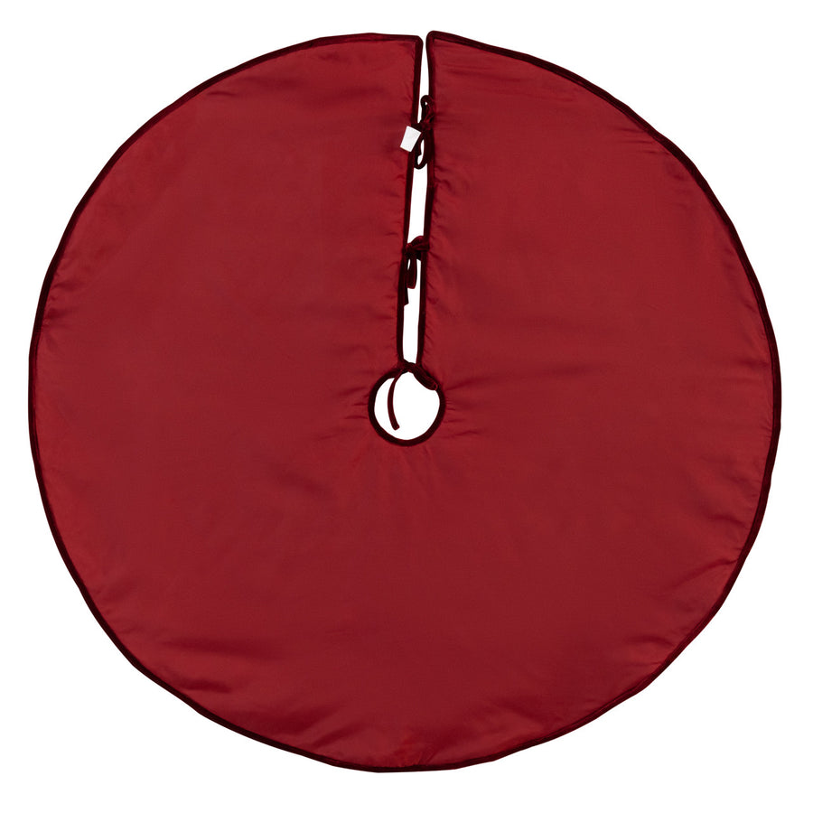 48" Quilted Burgundy Velvet Tree Skirt