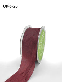 1.5 Inch Crinkle Crushed Ribbon with Cut Edge – UK-5-25 – MARSALA