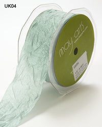 1.5 Inch Crinkle Crushed Ribbon with Cut Edge – UK-5-04 – TEAL