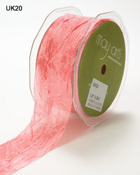1.5 Inch Crinkle Crushed Ribbon with Cut Edge – UK-5-20 – ROSE