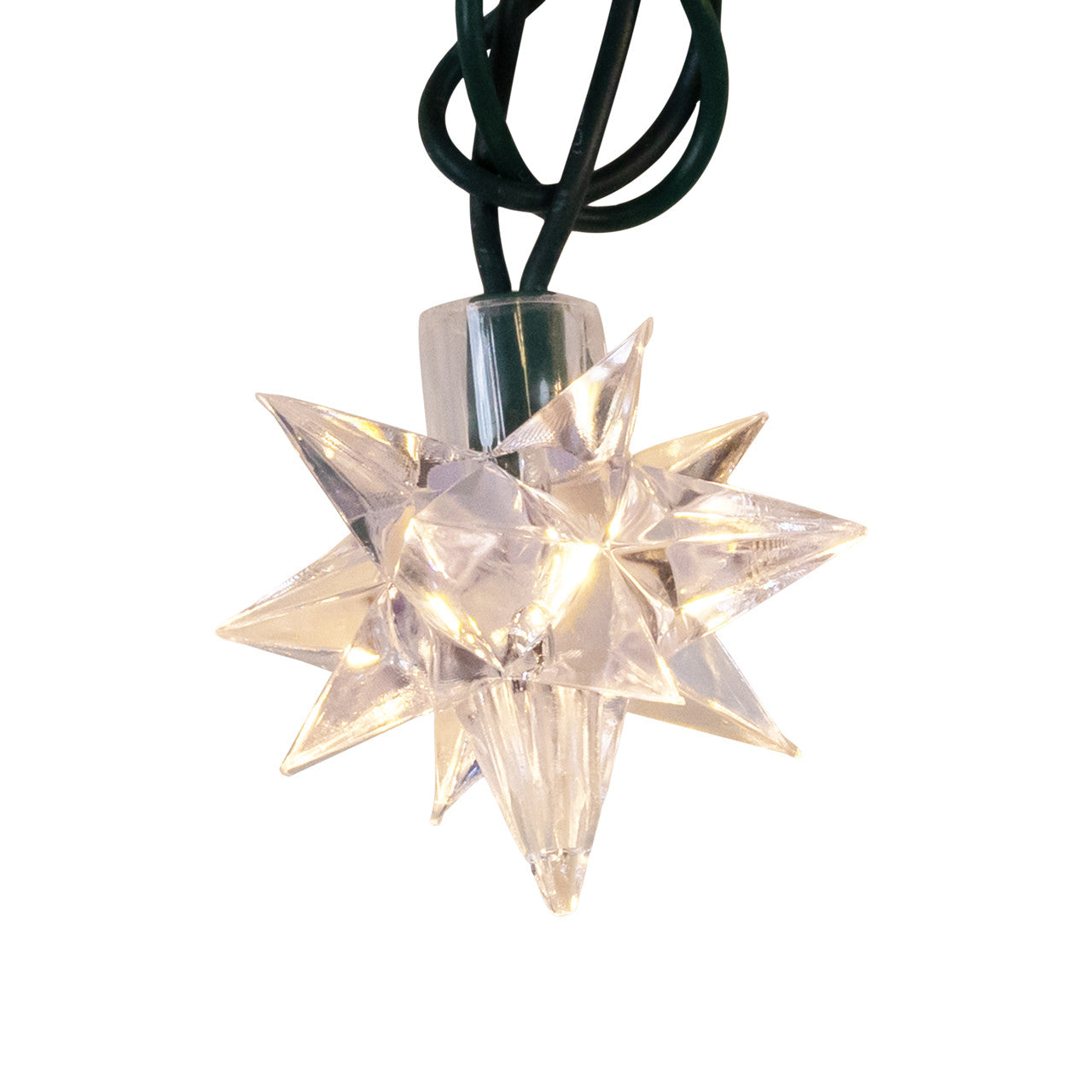 9' UL 10L Warm White Pointed Star Light Set