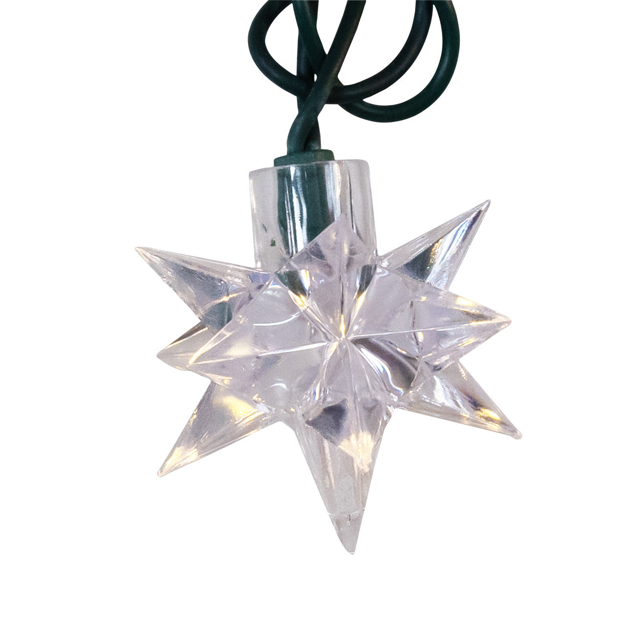9' UL 10L Warm White Pointed Star Light Set