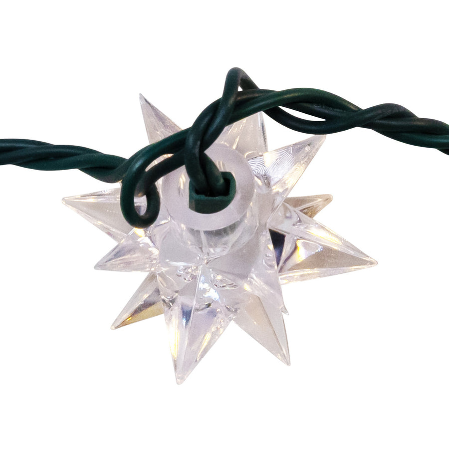 9' UL 10L Warm White Pointed Star Light Set
