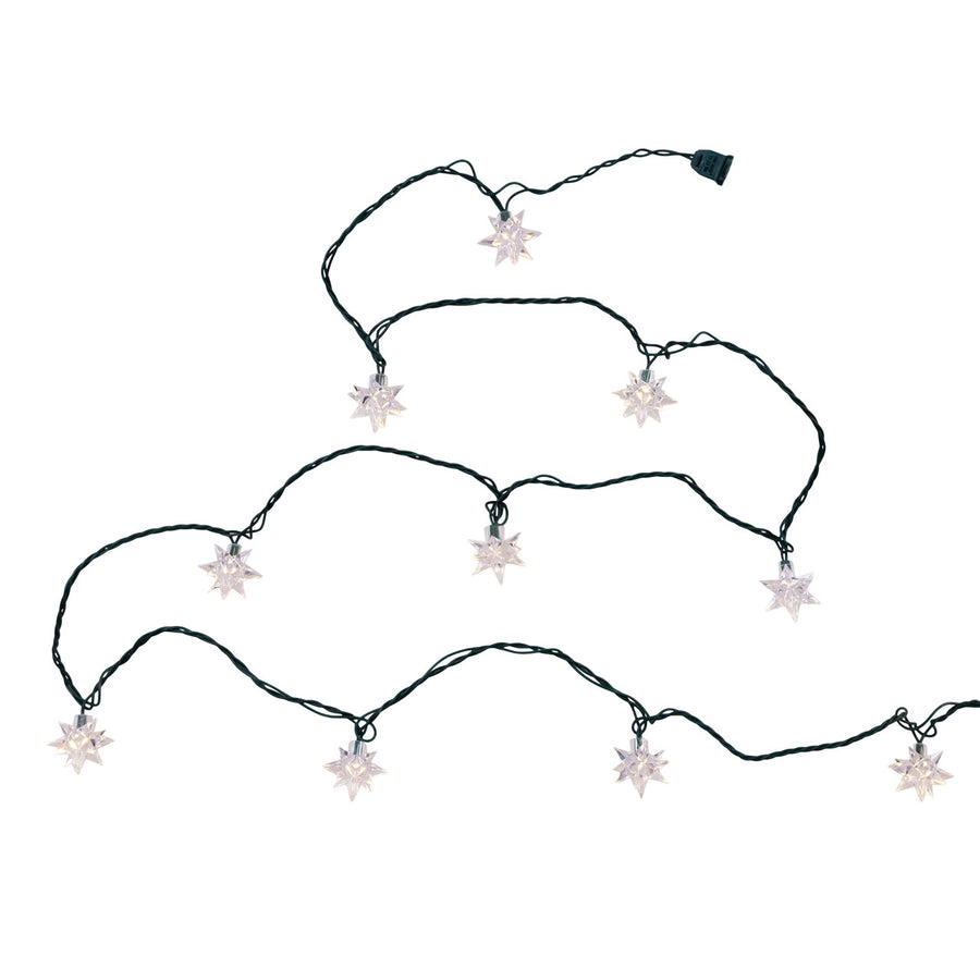 9' UL 10L Warm White Pointed Star Light Set