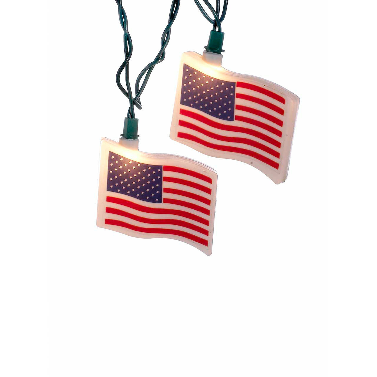 9' UL 10L USA Flag Light Set