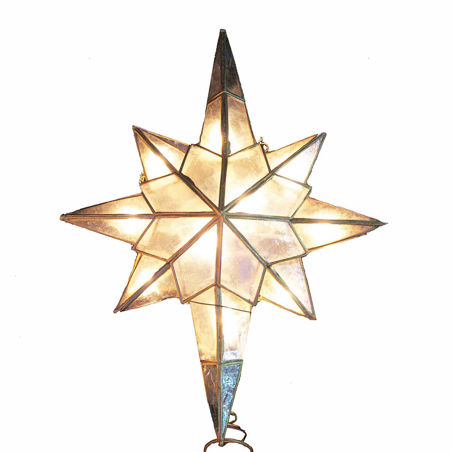 11" UL 10L Capiz Clear Star Treetop