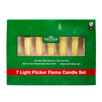 18' UL 10L C7 Flicker Flame Clip-On Connectible Light Set with 24