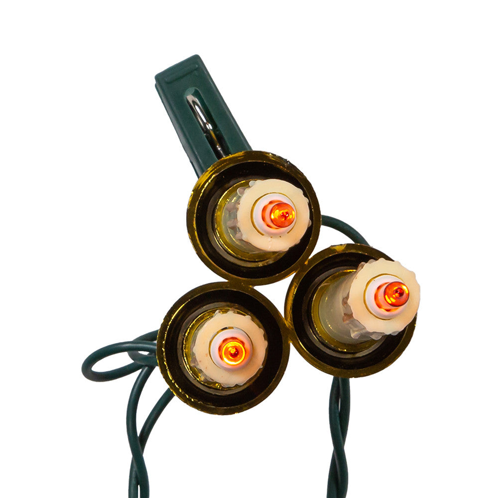 28' UL 15L Triple Candle Clip-On Light Set with 24" Spacing