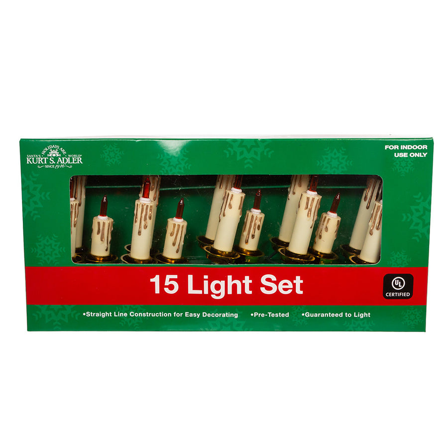 28' UL 15L Triple Candle Clip-On Light Set with 24" Spacing
