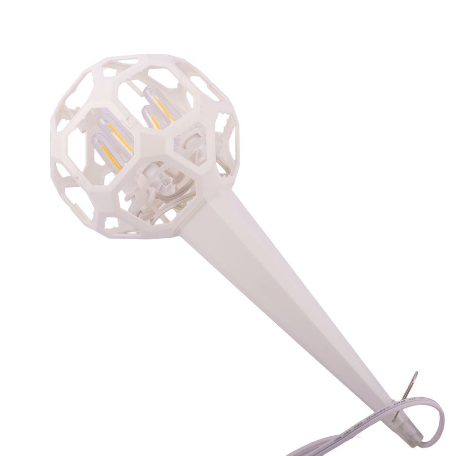 24" Warm White LED White Crackle Moravian Star