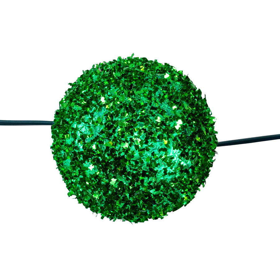 15' UL 7L LED Multicolor Jumbo Glittered C9 Bulb Light Set