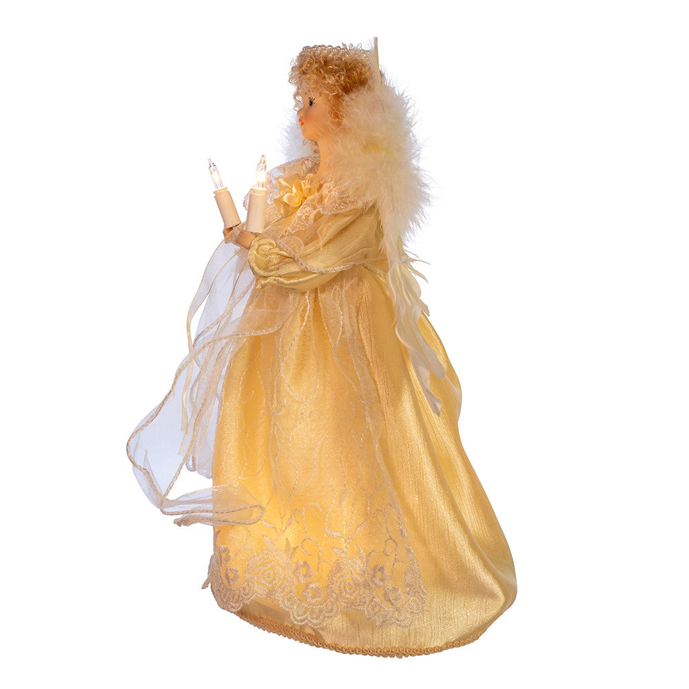12" UL 10L Ivory Angel  With Warm White Lights Treetop