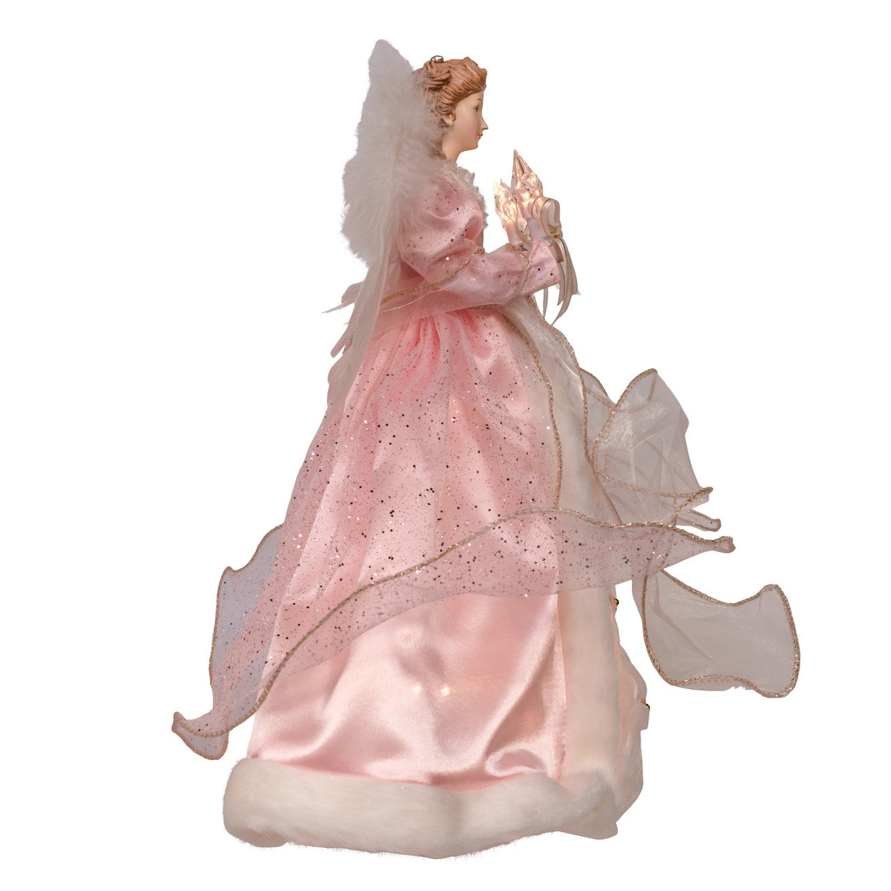 14" 10L Pink & White Angel Treetop