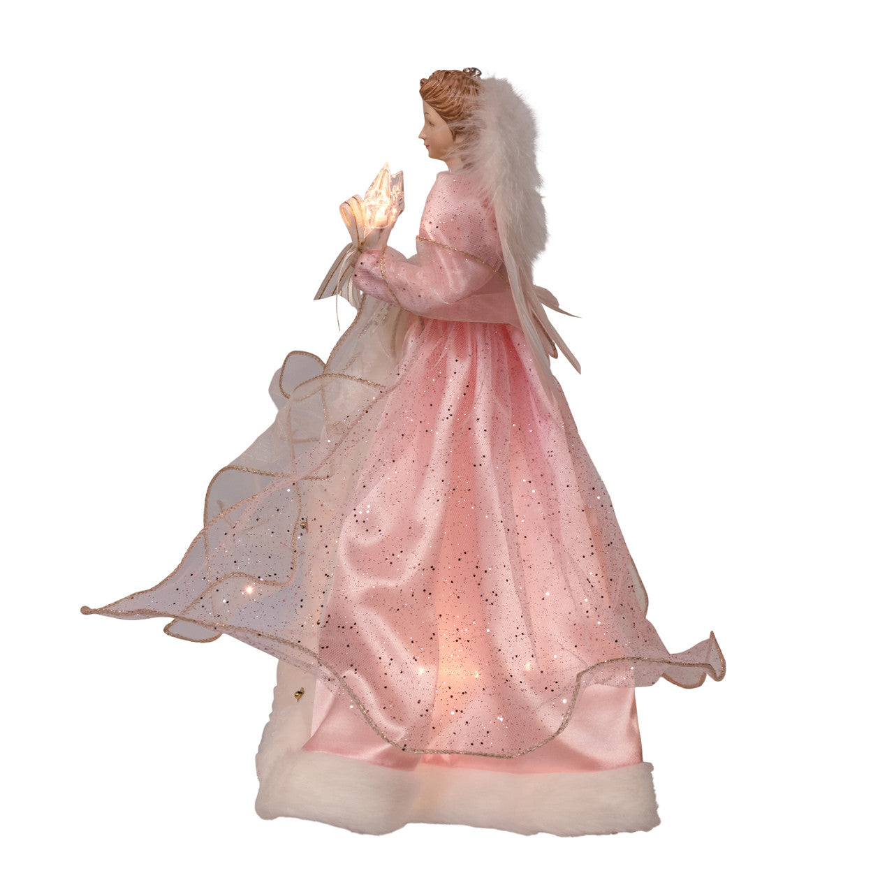 14" 10L Pink & White Angel Treetop