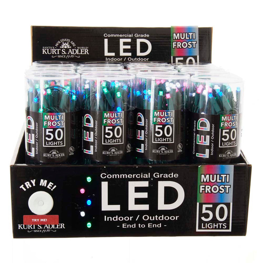24.5' UL 50L Multicolored Frost 5MM LED Connectible Light Set