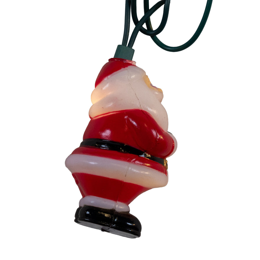 9' UL 10L Clear LED Santa With Christmas Tree Light Set