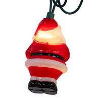 9' UL 10L Clear LED Santa With Christmas Tree Light Set