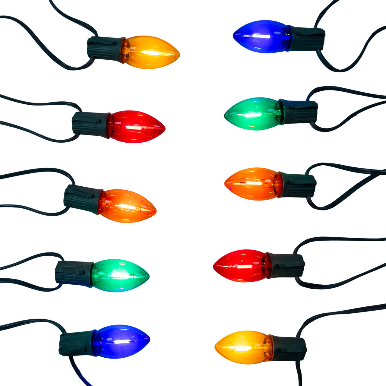 10' 10L Multicolor Translucent Filament LED C9 Light Set