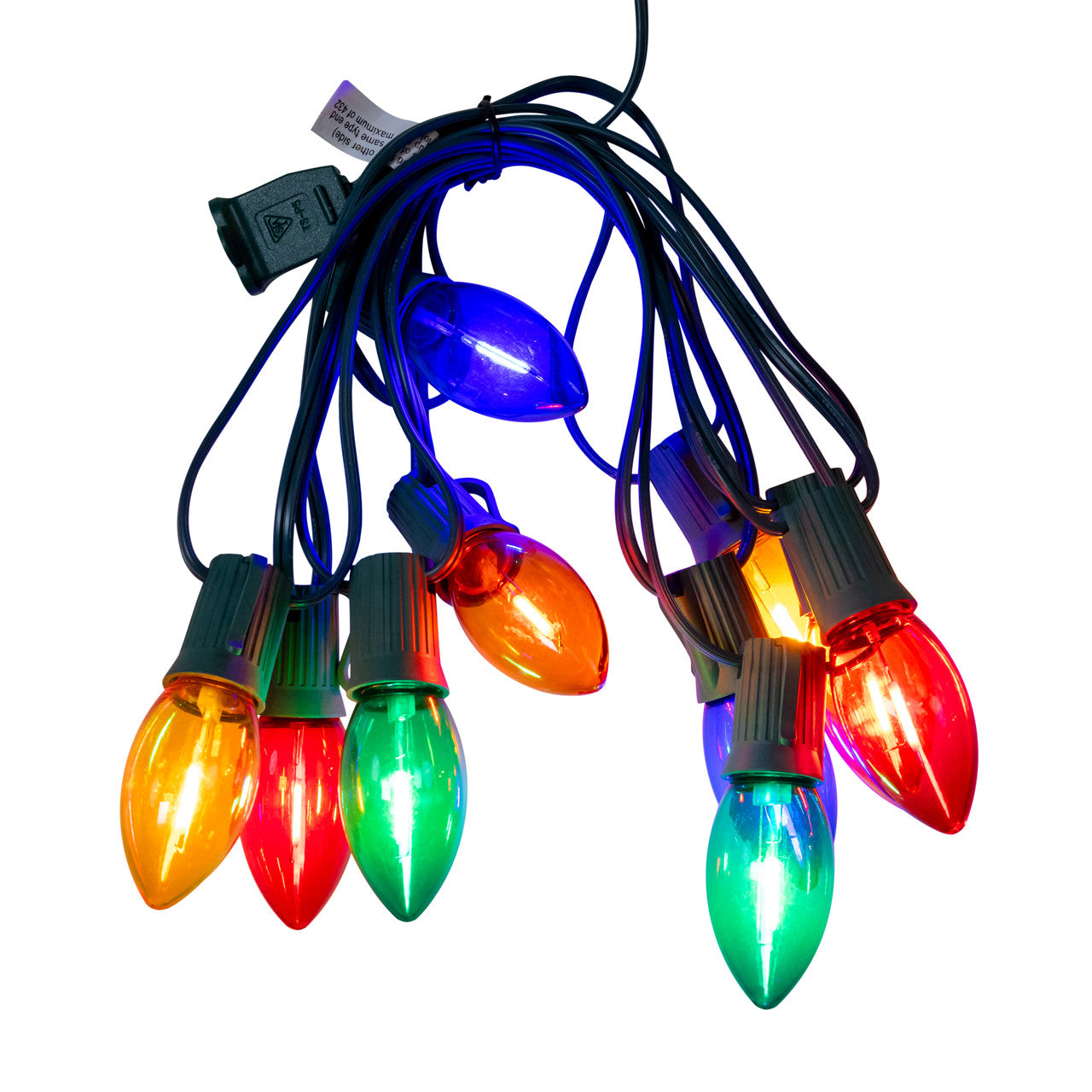 10' 10L Multicolor Translucent Filament LED C9 Light Set