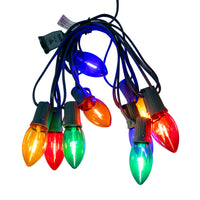 10' 10L Multicolor Translucent Filament LED C9 Light Set