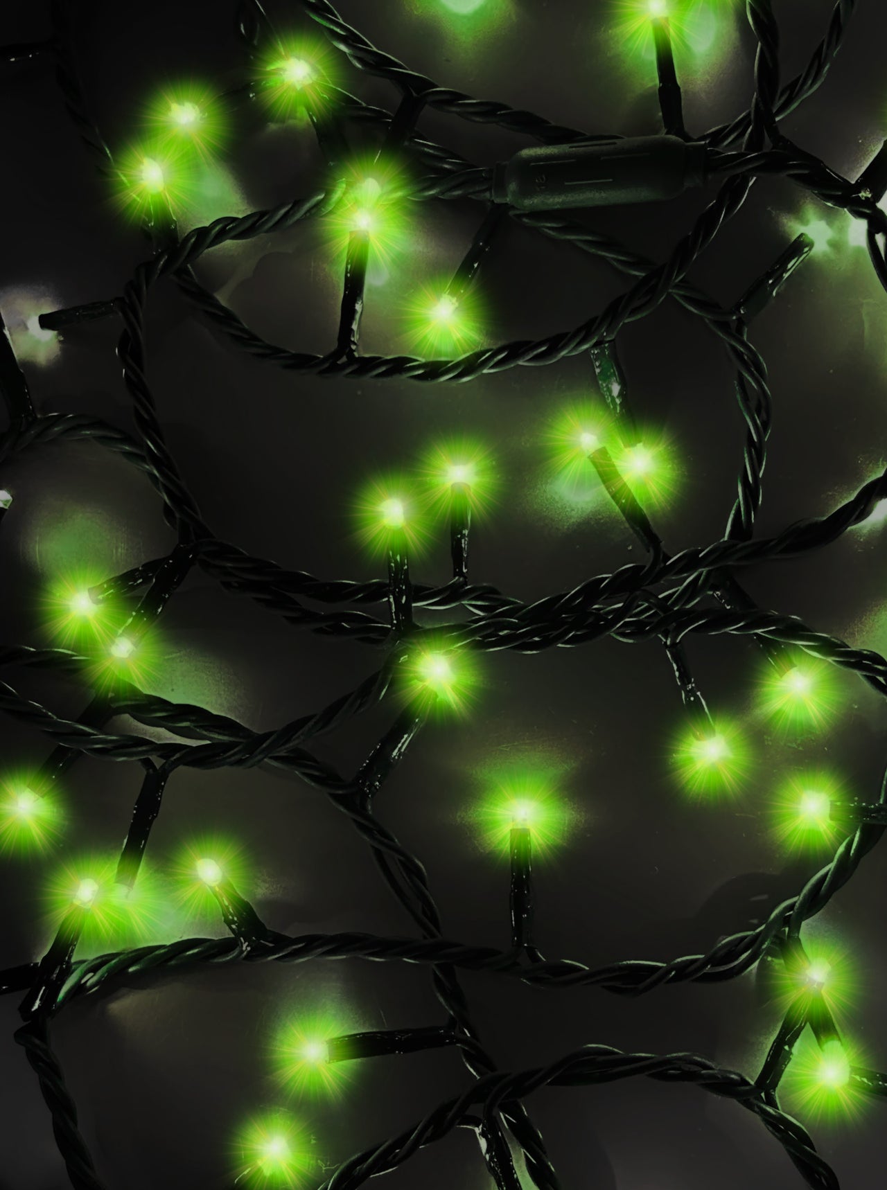 16.5' UL 100L Green LED Green Wire Jingle Bright™ Light Set
