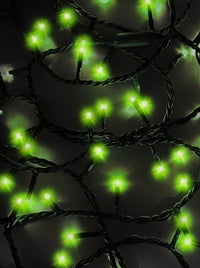 16.5' UL 100L Green LED Green Wire Jingle Bright™ Light Set