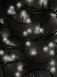 16.5' UL 100L Pure White LED Green Wire Jingle Bright™ Light Set