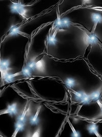16.5' UL 100L Cool White LED White Wire Jingle Bright™ Light Set