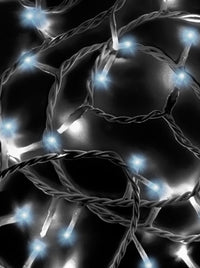 16.5' UL 100L Cool White 20% Twinkle LED White Wire Jingle Bright™ Light Set