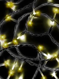 16.5' UL 100L Warm White 20% Twinkle LED White Wire Jingle Bright™ Light Set