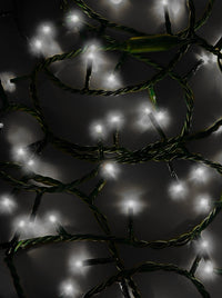 49.8' UL 300L Pure White LED Green Wire Jingle Bright™ Light Set