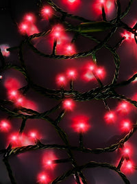 49.8' UL 300L Red LED Green Wire Jingle Bright™ Light Set