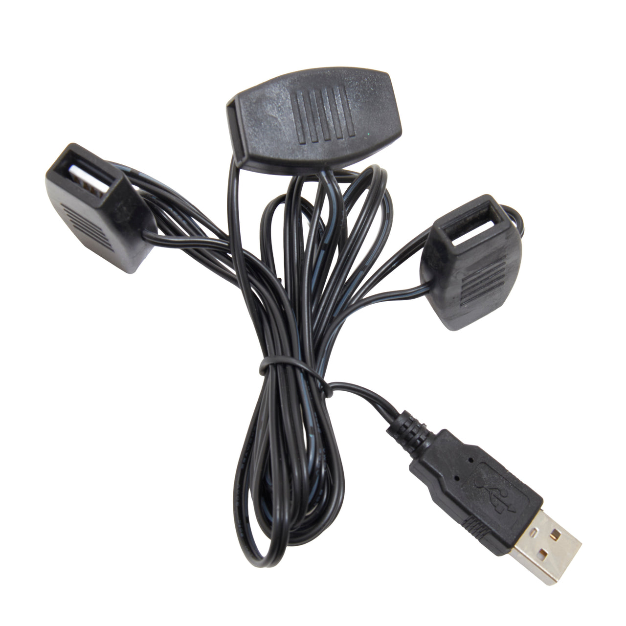 5.6' Black USB Power Extension Cord With 6 Ports