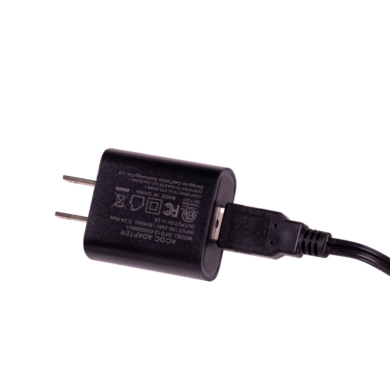 6' USB Power Extension Cord With Black Wire, Adapter & 6 Ports