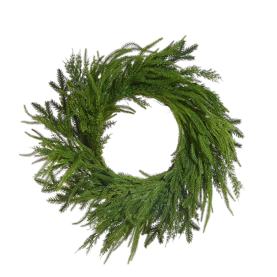 24" Mixed Cedar Wreath