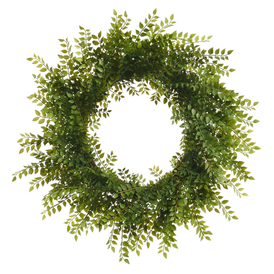 26" Green Ruscus Wreath