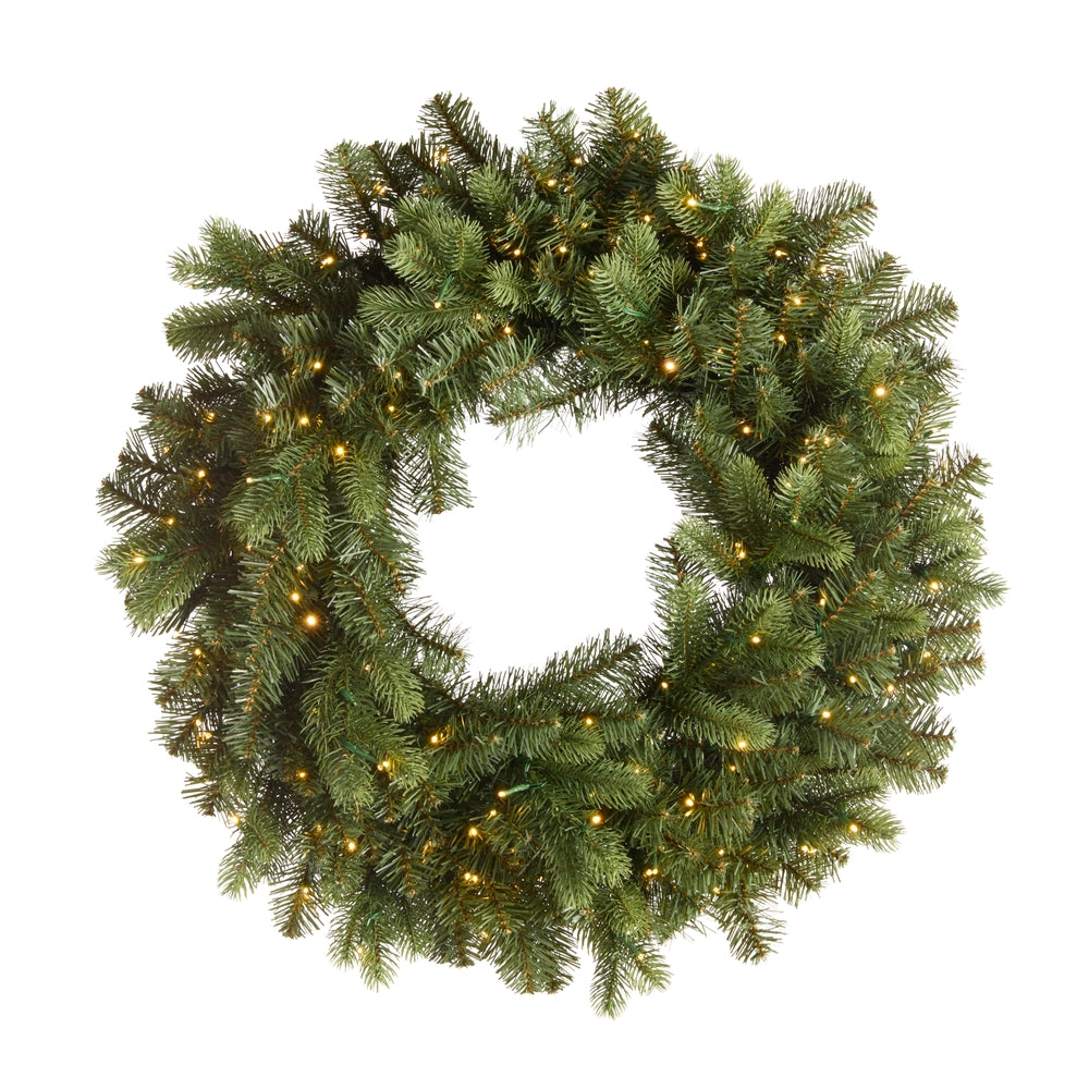 *DC* 28" Pre-Lit Bright Balsam Fir Wreath