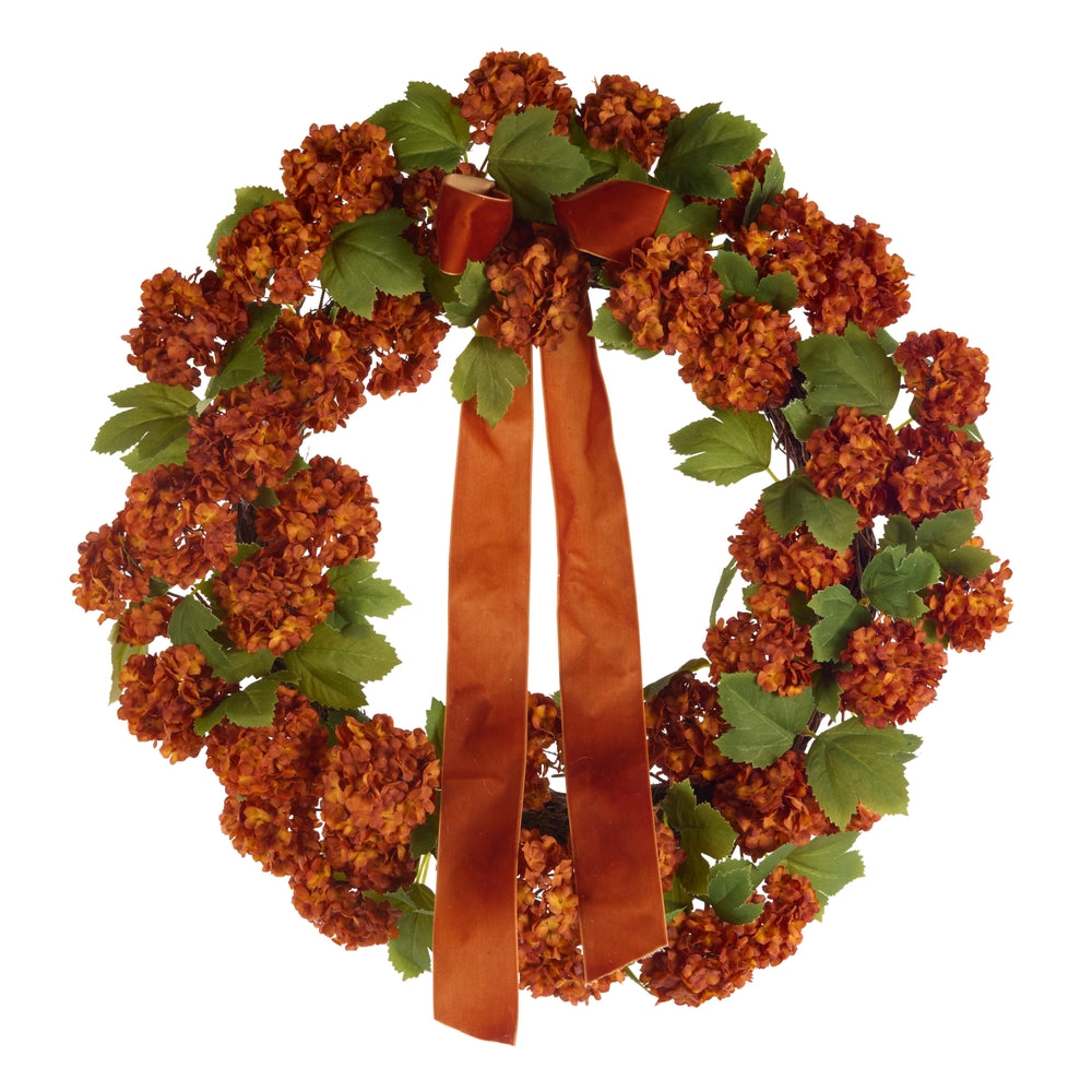 24" Fall Hydrangea Wreath