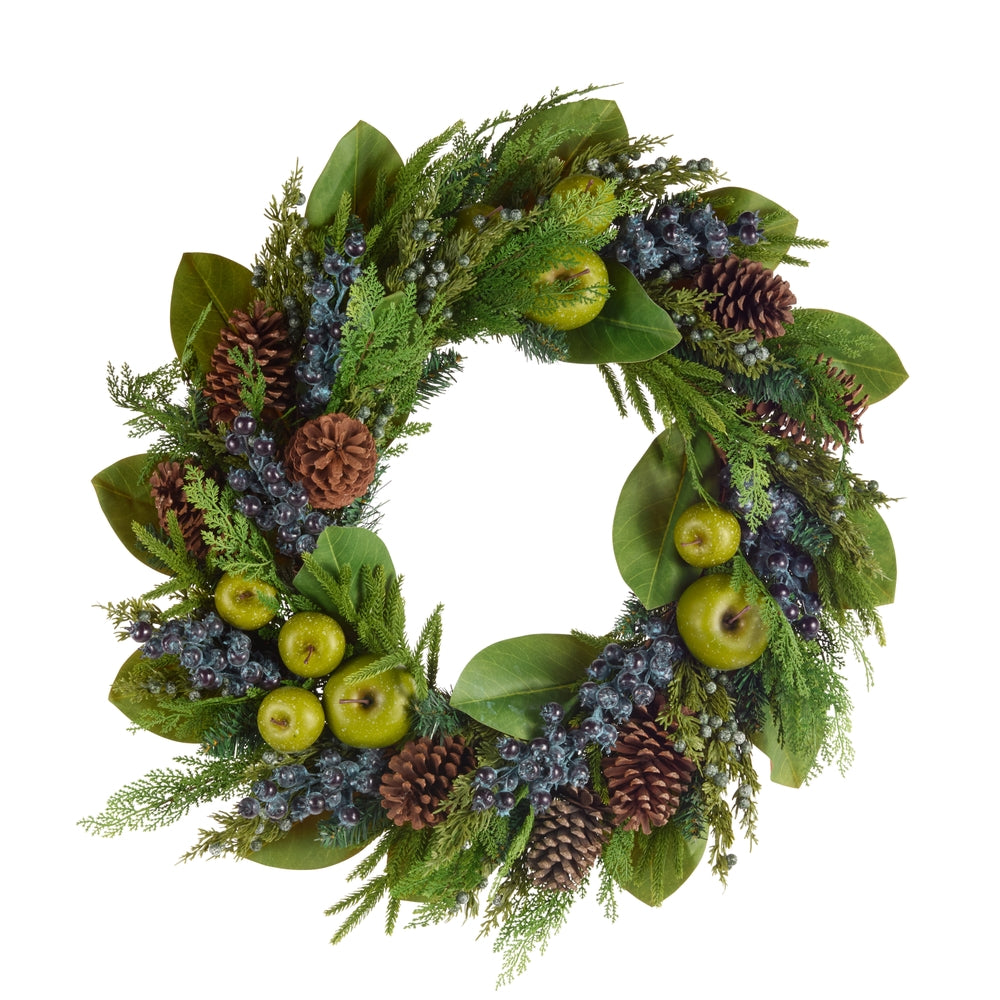 28" Apple, Berry and Greenery Wreath