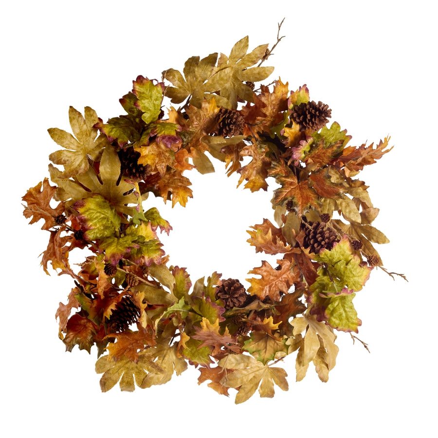 30" Fall Oak Leaf Wreath