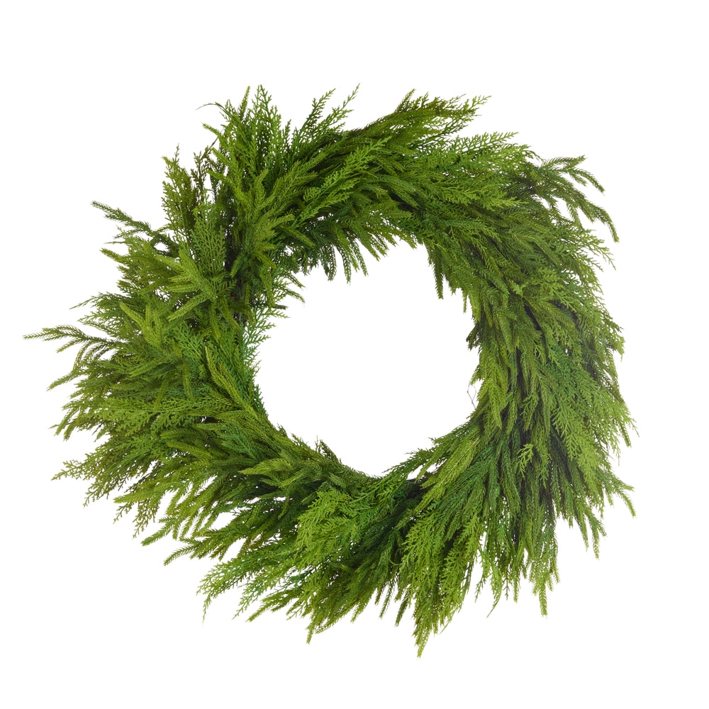 28" Real Touch Mixed Greenery Wreath