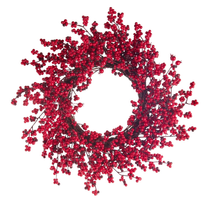 24" Red Berry Wreath