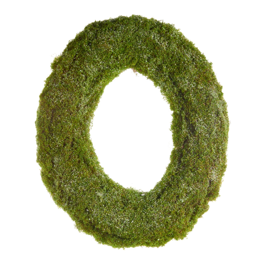 31" Iced Oval Moss Wreath