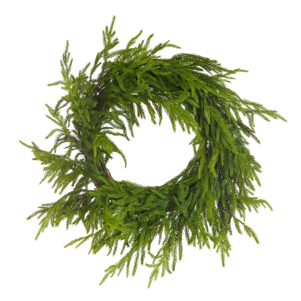 26" Real Touch Norfolk Pine Wreath
