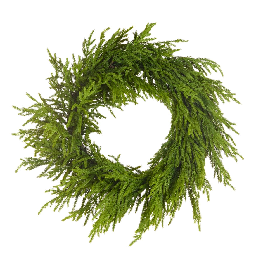 30" Real Touch Norfolk Pine Wreath