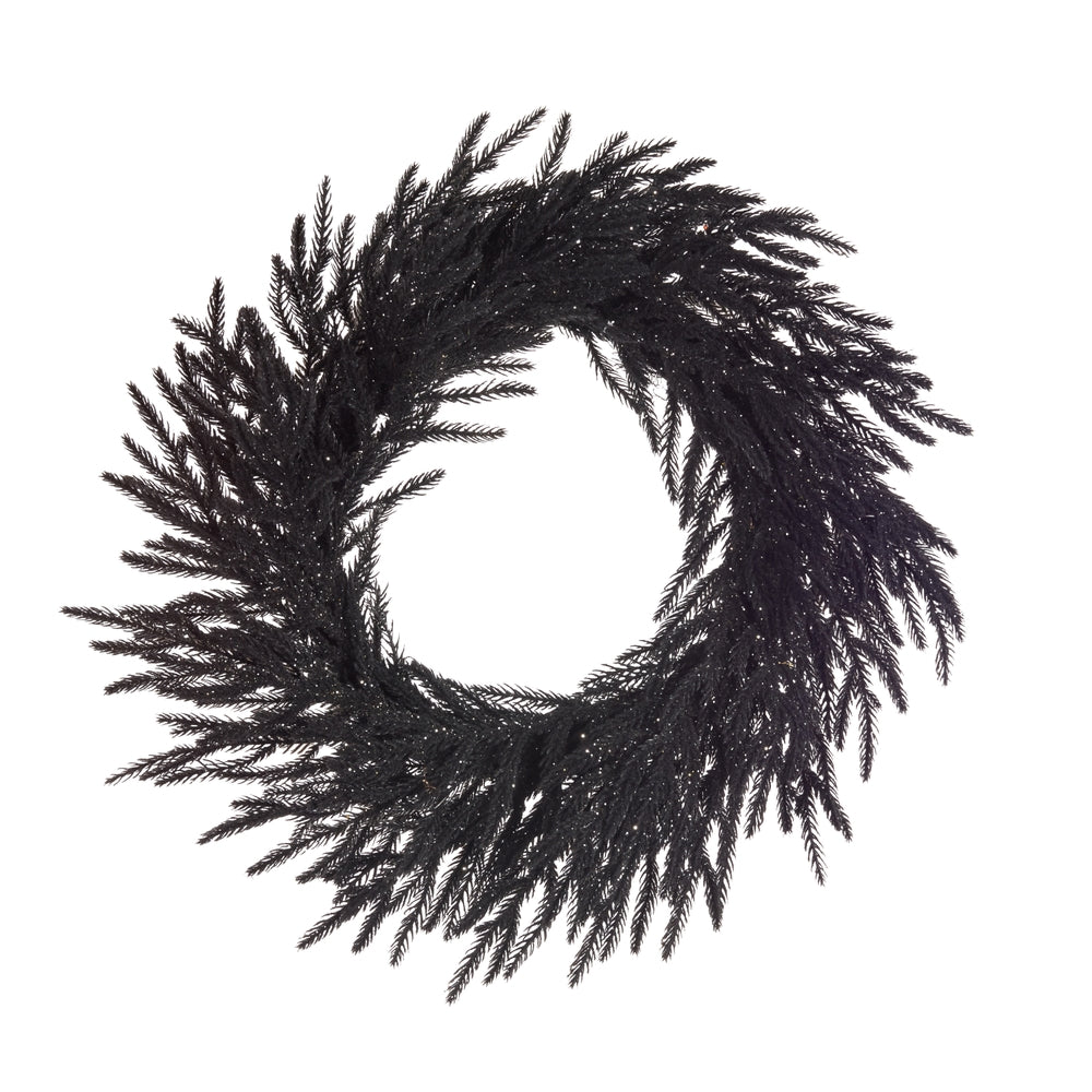 26" Black Pine Wreath