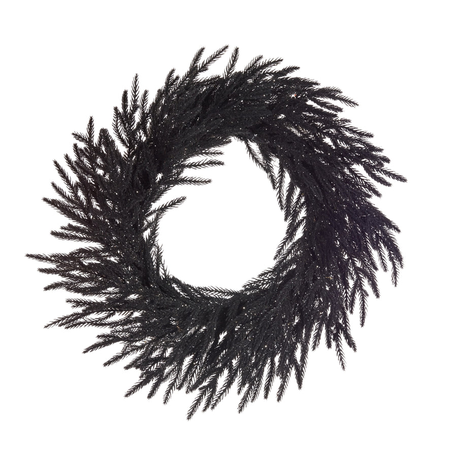 26" Black Pine Wreath
